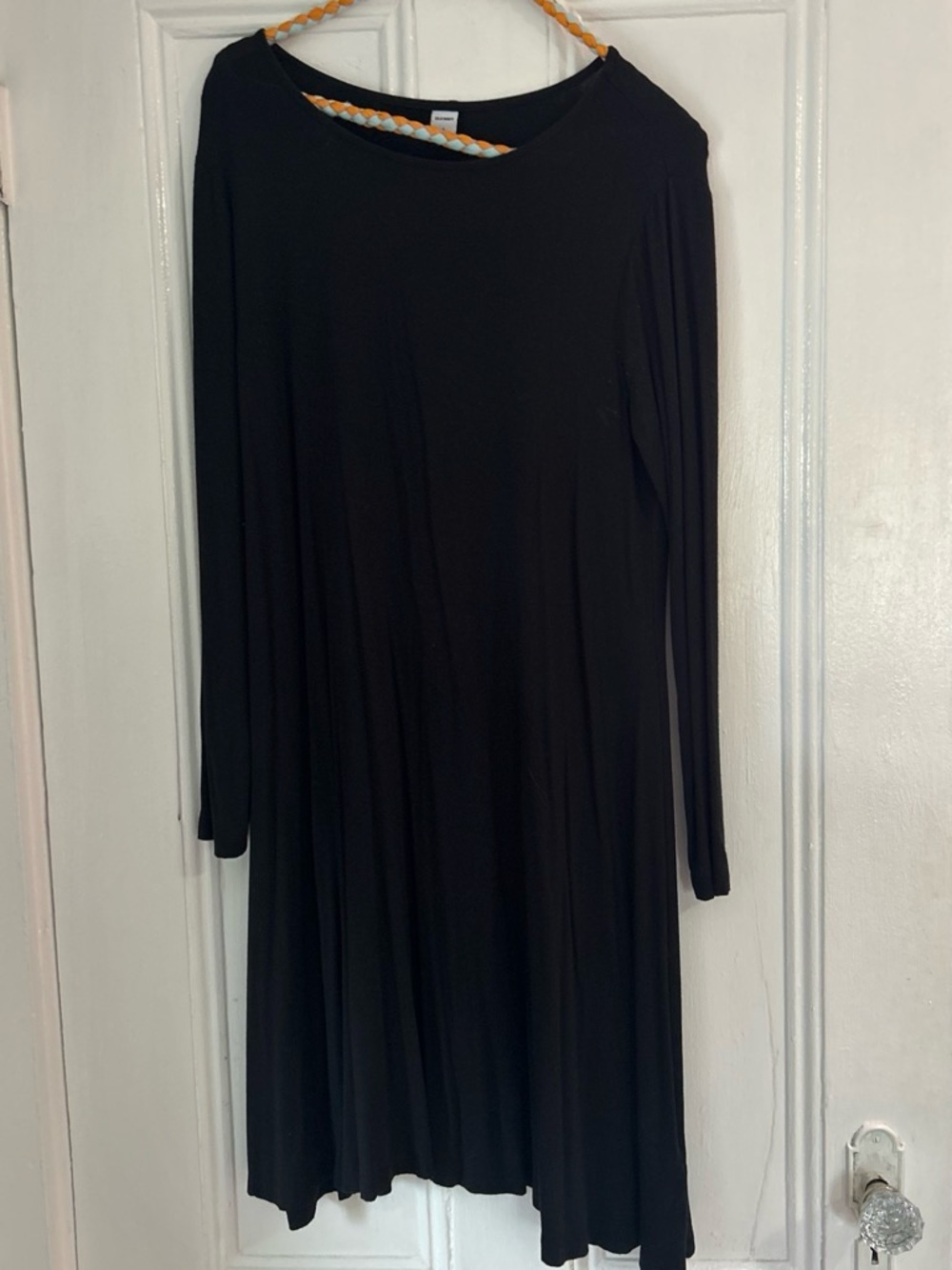 Old Navy Black Long Sleeve Swing Dress